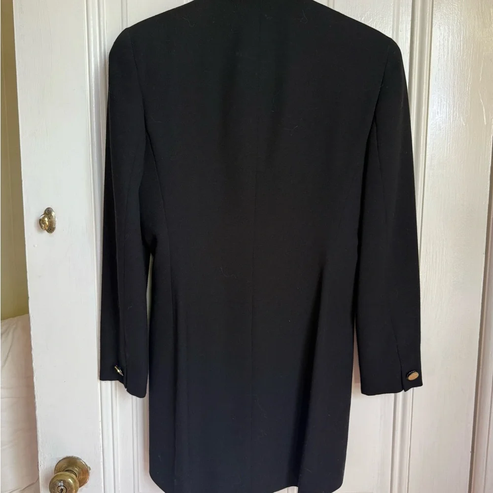 Vintage Dior Black Collarless Blazer